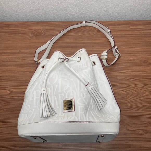 Dooney & Bourke DB Retro White Drawstring Bag - Picture 2 of 16